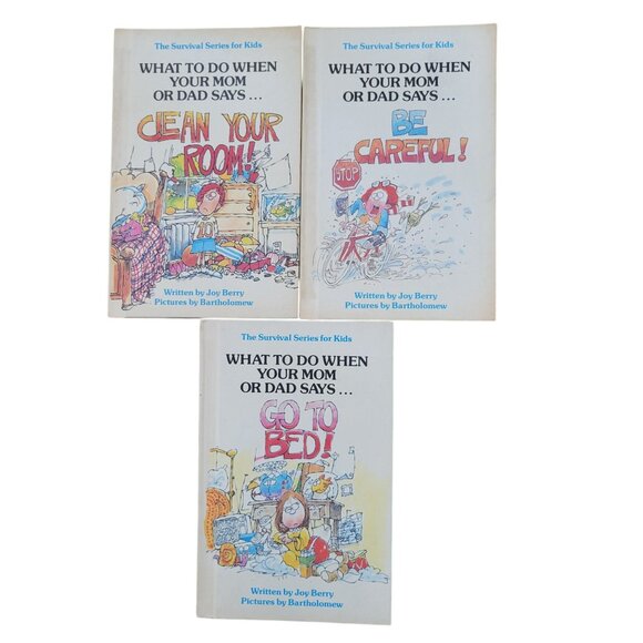 Grolier 1983 What To Do When Your Mom Or Dad Says Book Set Joy Berry Survival Se - Picture 1 of 6
